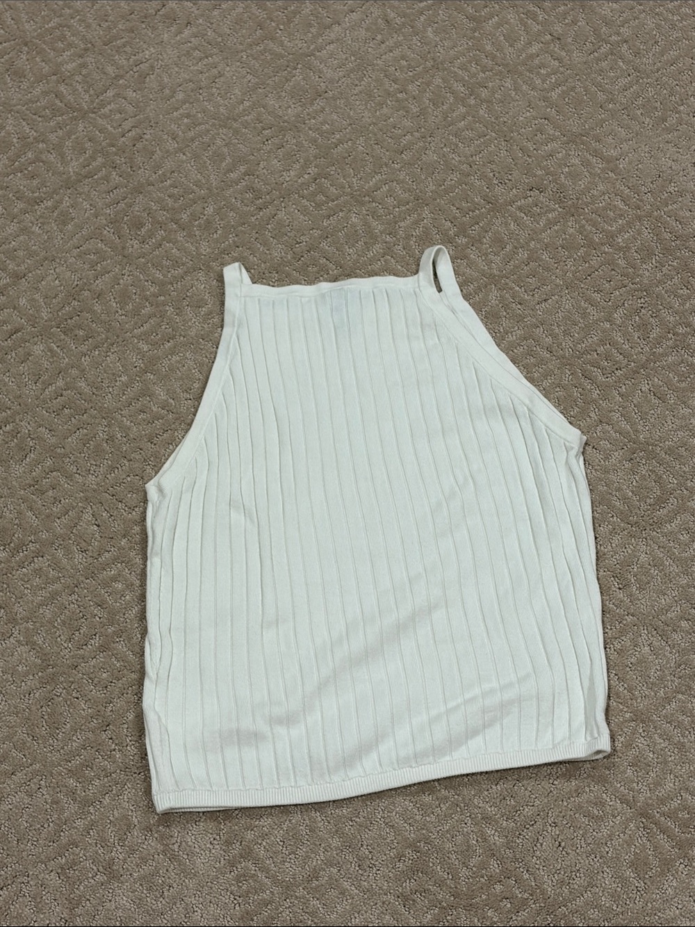 H&M White Ribbed High-Neck Tank - Picture 3 of 3